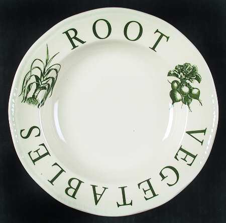 The Kitchen Garden Green Rim Soup Bowl
