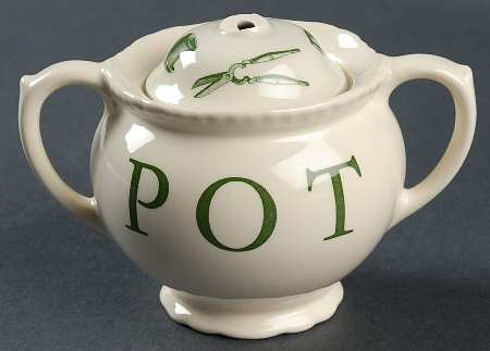 The Kitchen Garden Green Sugar Bowl & Lid