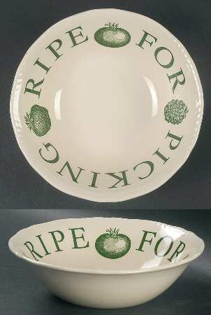 The Kitchen Garden Green Coupe Cereal Bowl