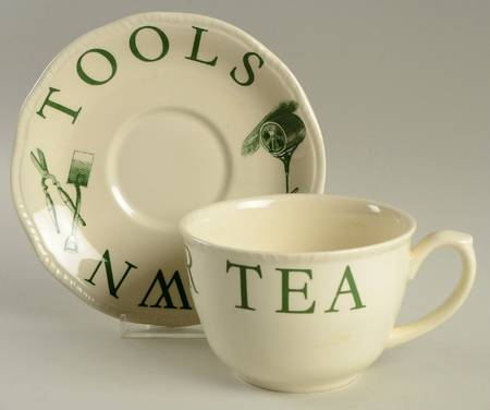 The Kitchen Garden Green Jumbo Cup & Saucer Set