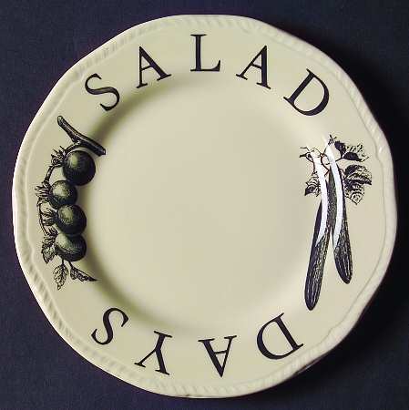 The Kitchen Garden Black Salad Plate