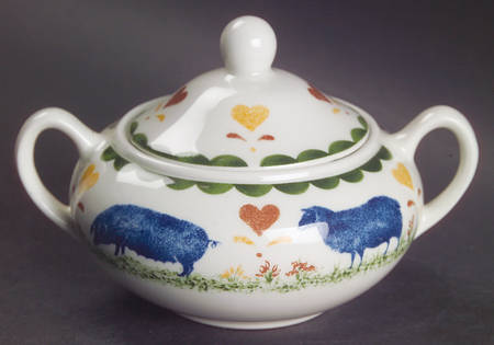 Jack's Farm (Multicolor) Sugar Bowl & Lid