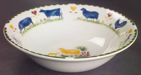 Jack's Farm (Multicolor) 9" Round Vegetable Bowl