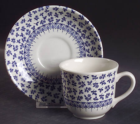 Provence Blue Flat Cup & Saucer Set