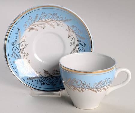 Blue Riband Flat Cup & Saucer Set