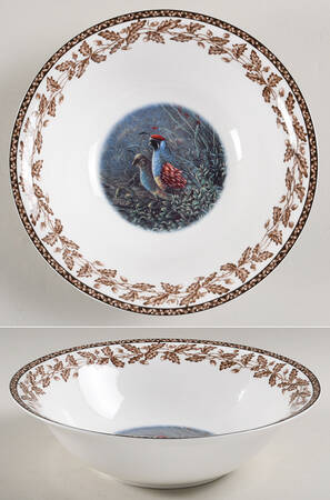 Wild Birds 9" Round Vegetable Bowl