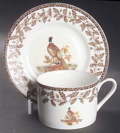 Wild Birds Flat Cup & Saucer Set