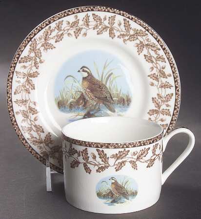 Wild Birds Flat Cup & Saucer Set