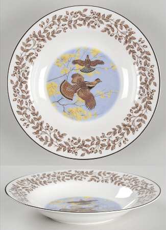 Wild Birds Rim Soup Bowl