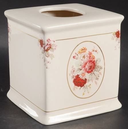 Vintage Rose Tissue Holder