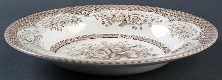 Kew Brown Large Rim Soup Bowl