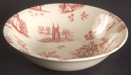 Toille De Jouy Pink (Smooth) Coupe Cereal Bowl
