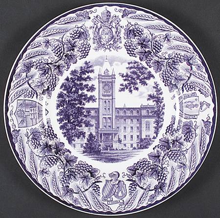 College of Holy Cross Purple Dinner Plate