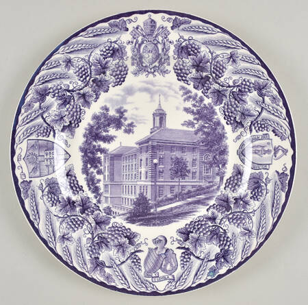College of Holy Cross Purple Dinner Plate