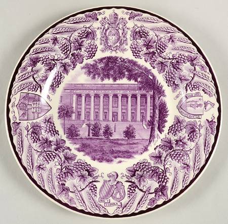 College of Holy Cross Purple Dinner Plate