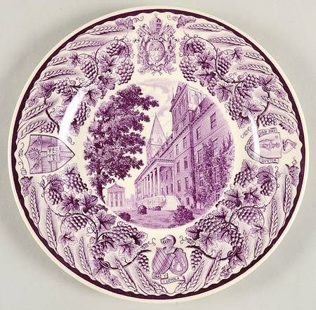 College of Holy Cross Purple Dinner Plate