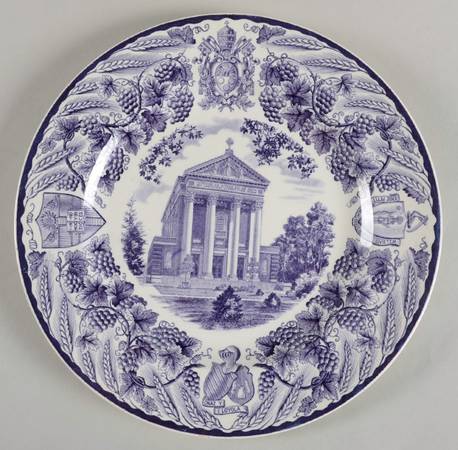College of Holy Cross Purple Dinner Plate
