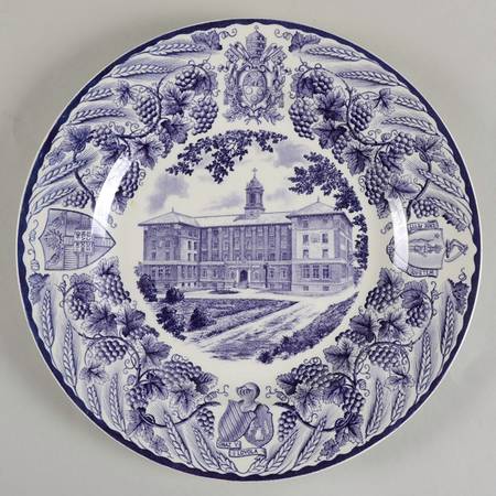 College of Holy Cross Purple Dinner Plate
