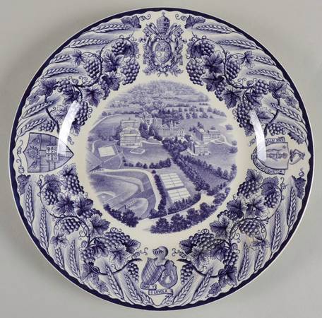 College of Holy Cross Purple Dinner Plate