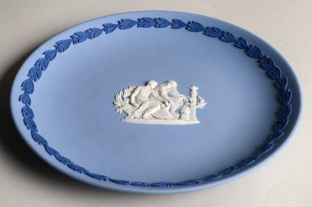 Cream Color and Portland Blue on Lavender Collector Plate