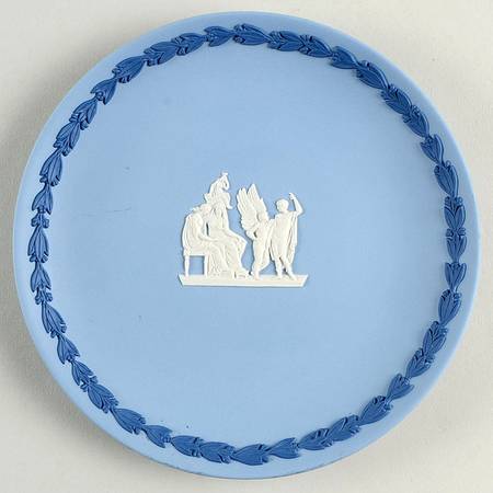 Cream Color and Portland Blue on Lavender Collector Plate