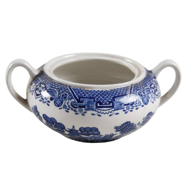 Blue Willow (Newer, Continental Shape) Sugar Bowl No Lid