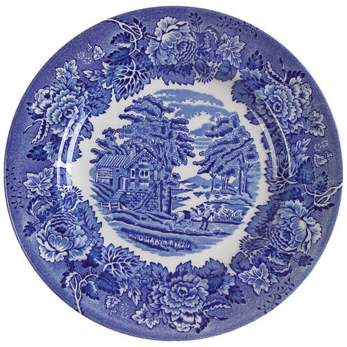 English Scenery Blue (Continental Shape) Salad Plate