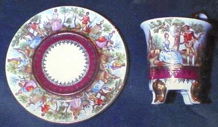 Old Vienna Footed Cup & Saucer Set