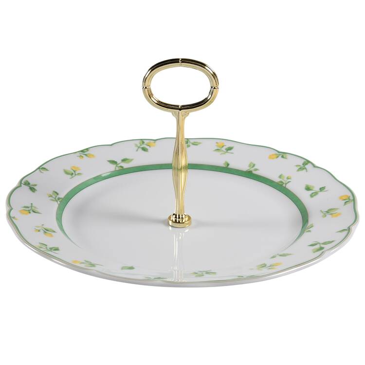Summer Dream Round Serving Plate with Center Handle (Dp) Hc