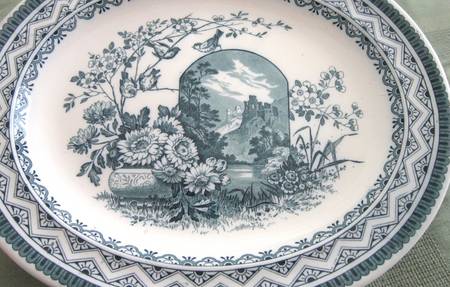 Edinburg Blue Green (No Trim) 15" Chop Plate (Round Platter)