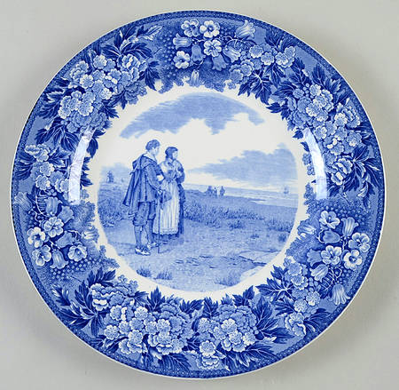 Massachusetts Historic Scenes Bluebells Dinner Plate