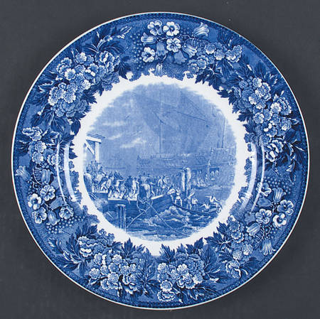 Massachusetts Historic Scenes Bluebells Dinner Plate