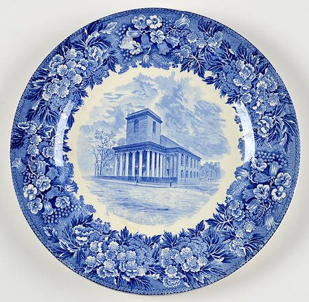 Massachusetts Historic Scenes Bluebells Dinner Plate