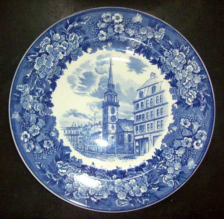 Massachusetts Historic Scenes Bluebells Dinner Plate
