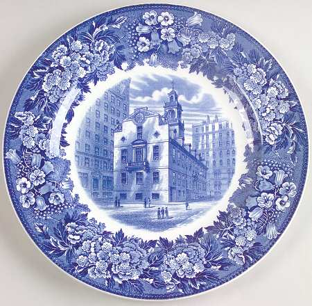 Massachusetts Historic Scenes Bluebells Dinner Plate