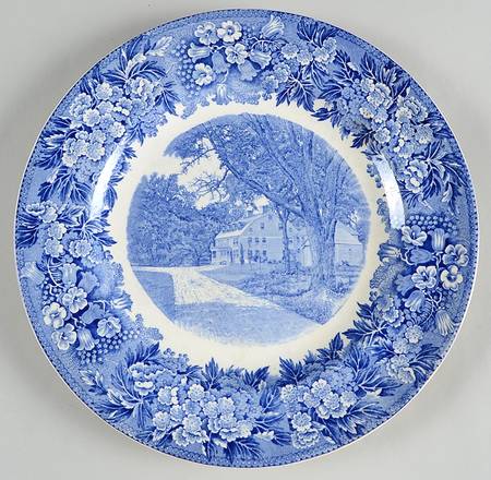 Massachusetts Historic Scenes Bluebells Dinner Plate