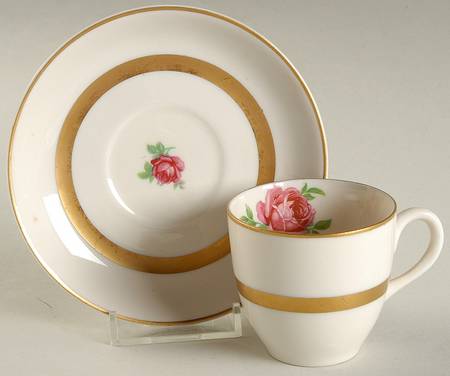 WAR127 Flat Demitasse Cup & Saucer Set