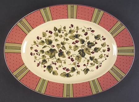 Floral Manor 14" Oval Serving Platter