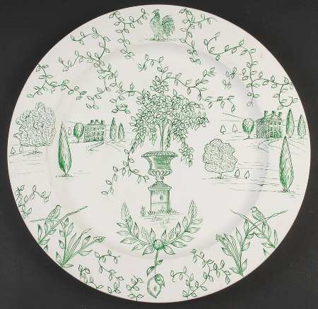 Joie De Vivre Green Wood Service Plate (Charger)