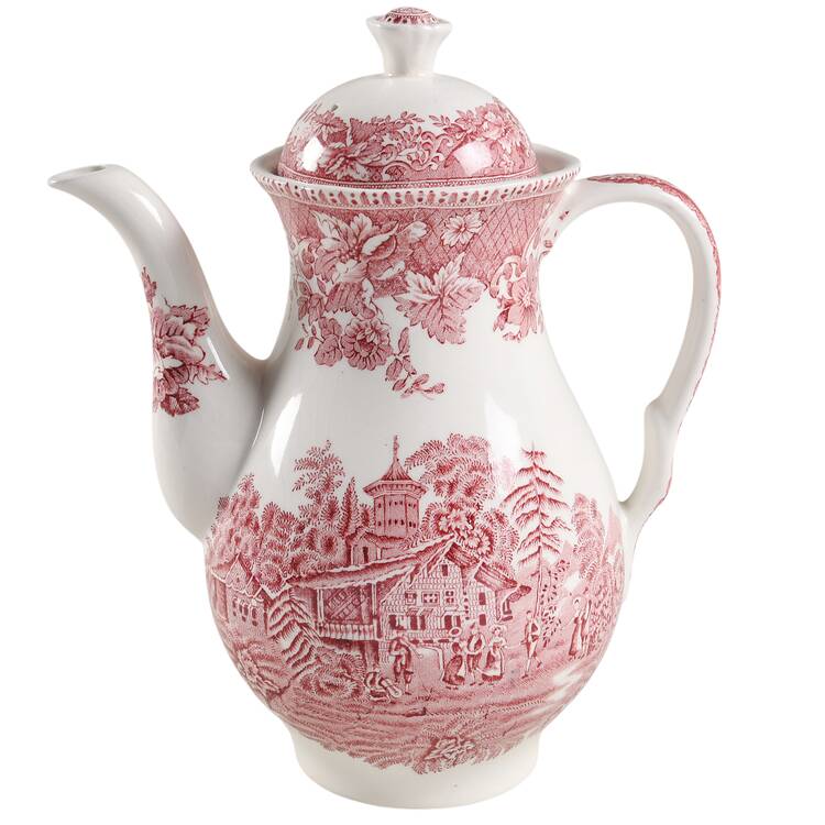 Avon Cottage Pink (Scallop) Coffee Pot & Lid