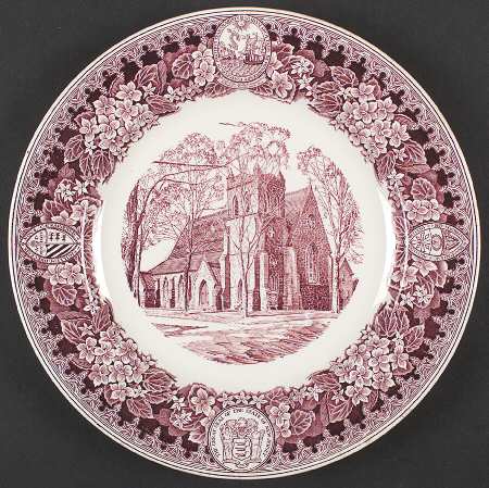 New Jersey Church Series Mulberry Dinner Plate