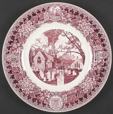 New Jersey Church Series Mulberry Dinner Plate