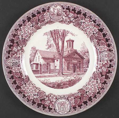 New Jersey Church Series Mulberry Dinner Plate