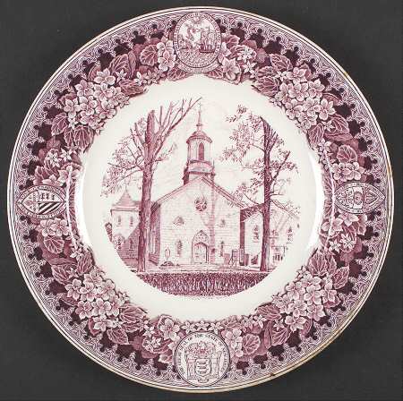 New Jersey Church Series Mulberry Dinner Plate