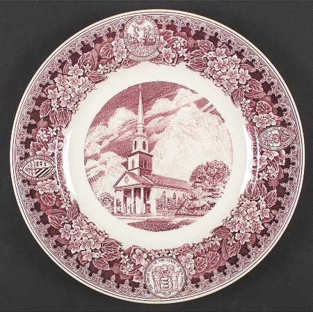 New Jersey Church Series Mulberry Dinner Plate