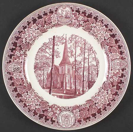 New Jersey Church Series Mulberry Dinner Plate