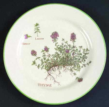 Culinary Herbs Luncheon Plate
