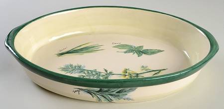 Culinary Herbs 13" Oval Baker by Williams-Sonoma