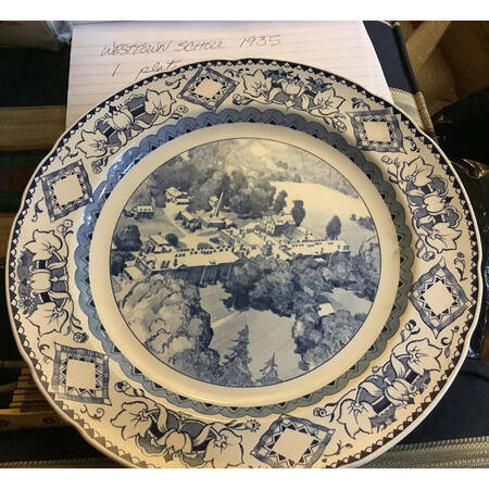 Westtown School Blue Dinner Plate