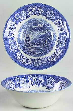 Scottish Lochs Blue 8" Round Vegetable Bowl